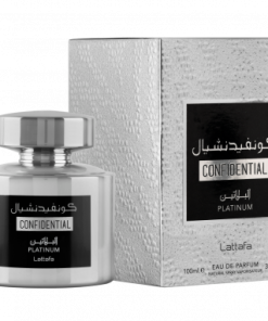 CONFIDENTIAL PLATINUM BY LATTAFA WITH BOX